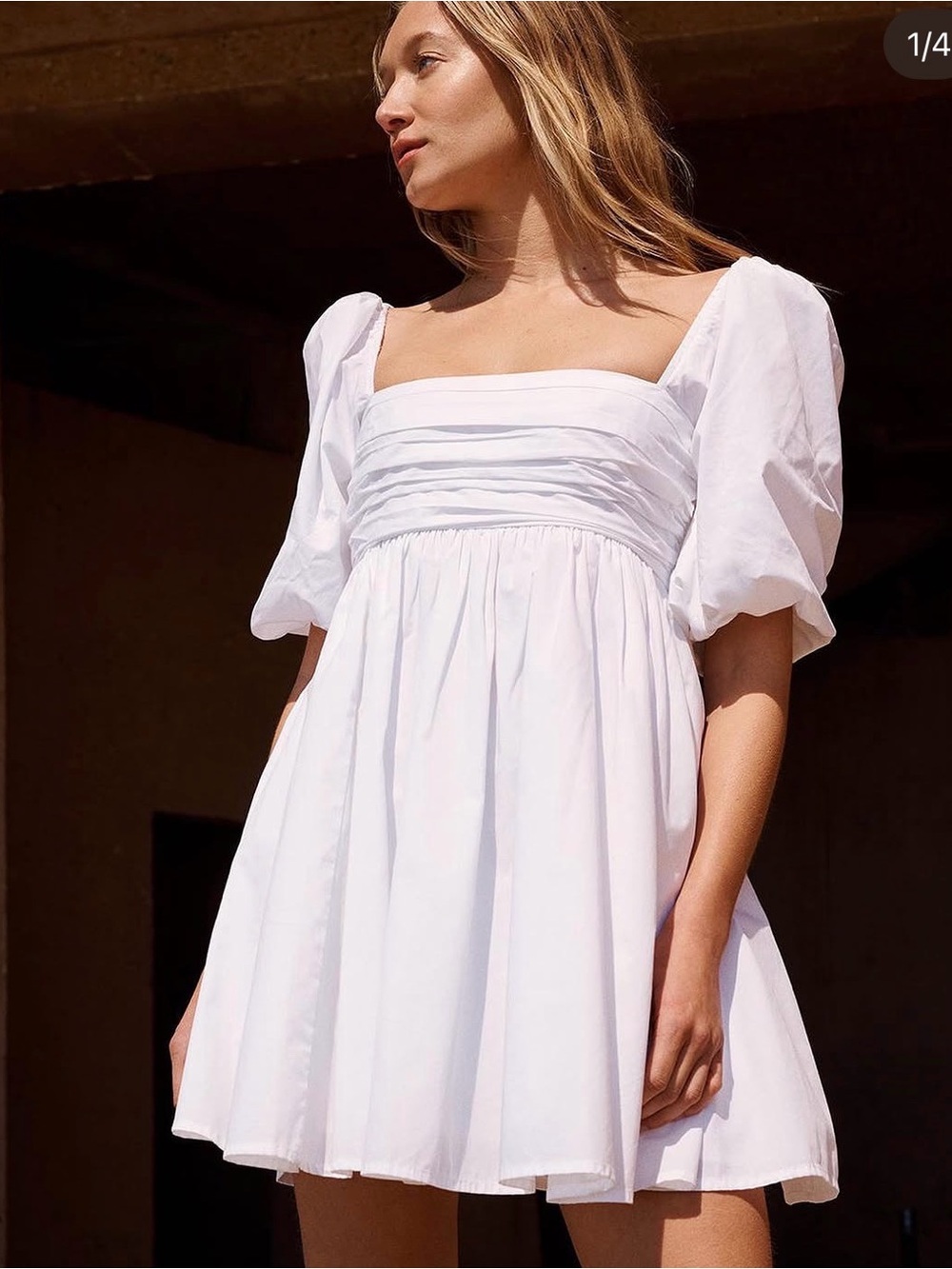 Like New Abercrombie White Emerson Dress size M Petite